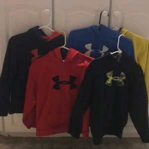5 Under Armour youth large hoodies